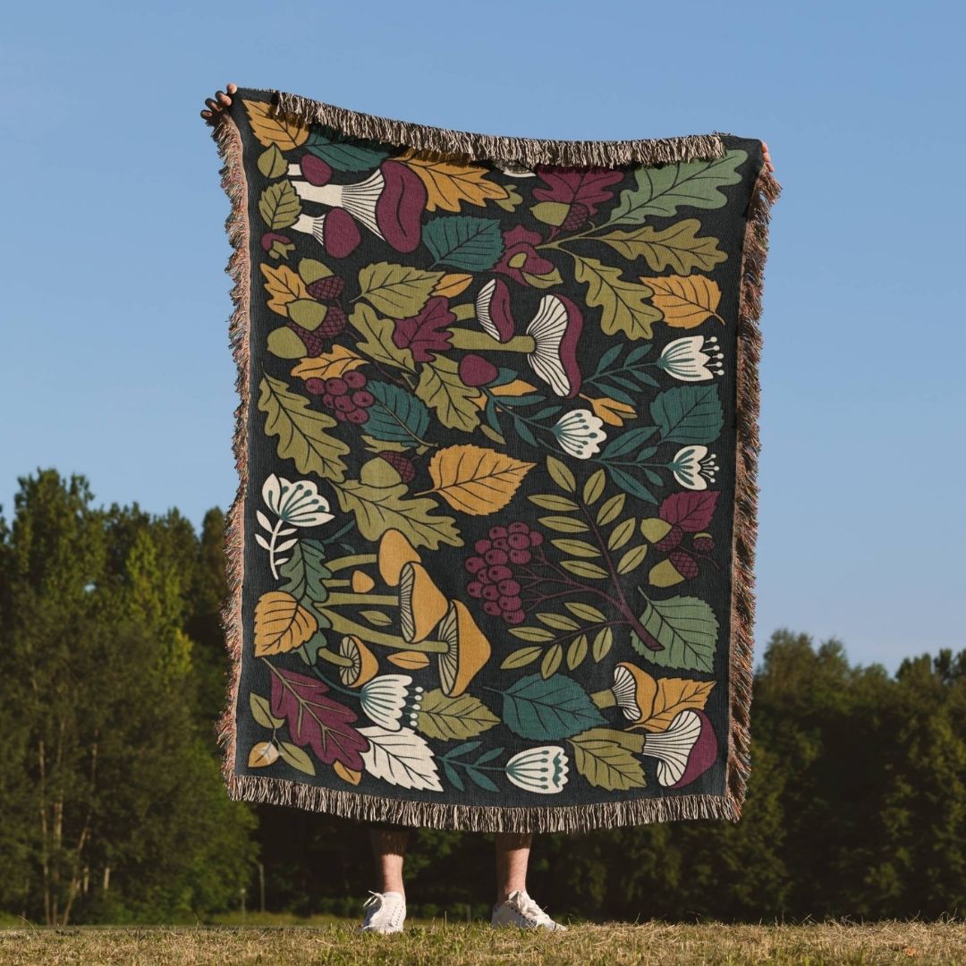Nordic Autumn Woven Blanket