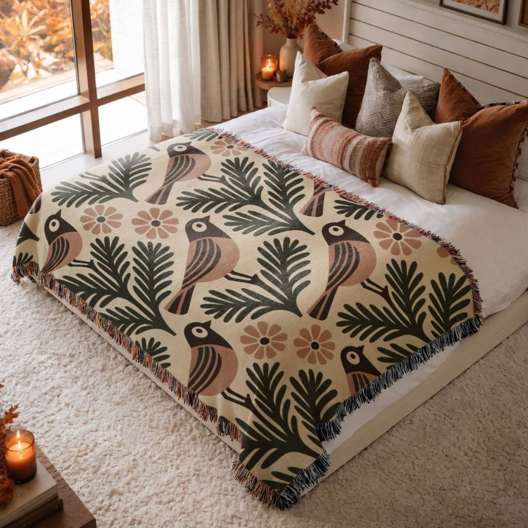 Nordic Finch Woven Blanket