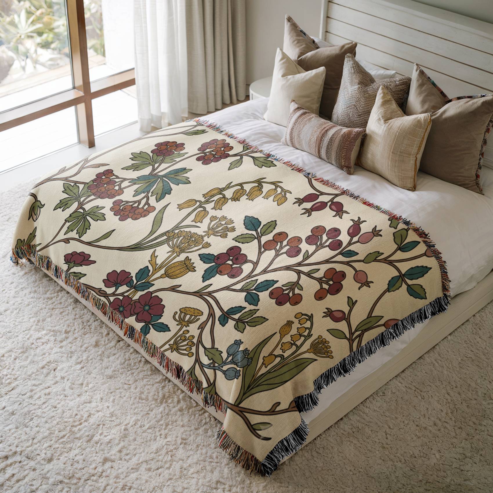 Blossom Branch Woven Blanket