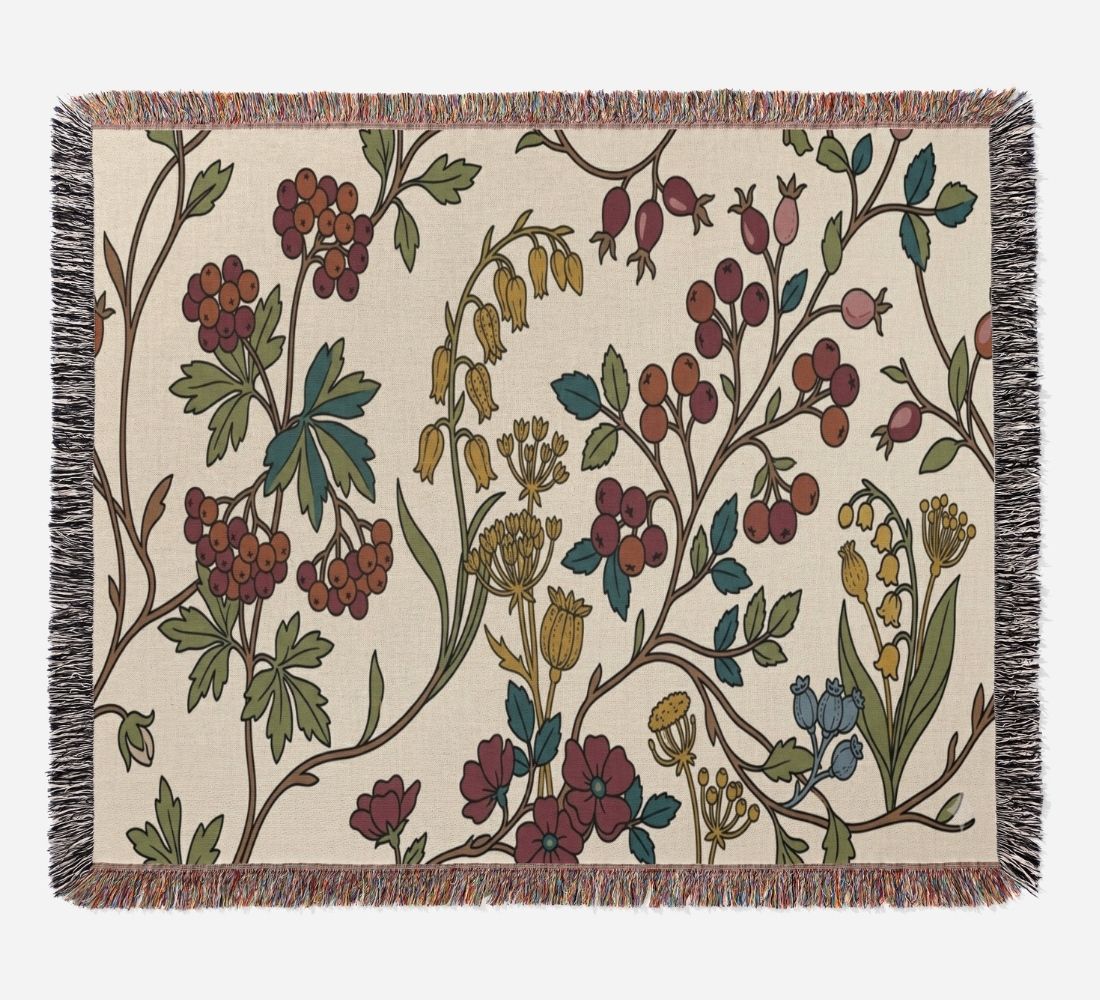 Blossom Branch Woven Blanket