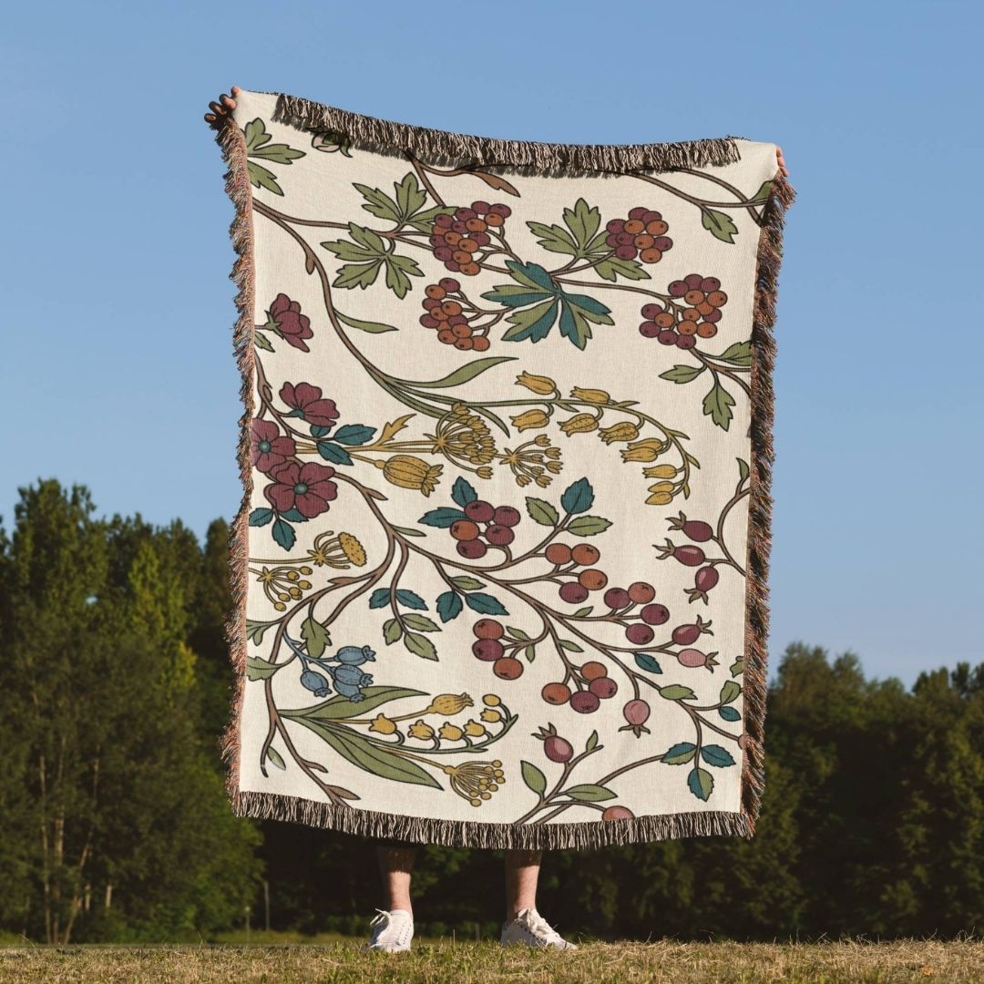 Blossom Branch Woven Blanket
