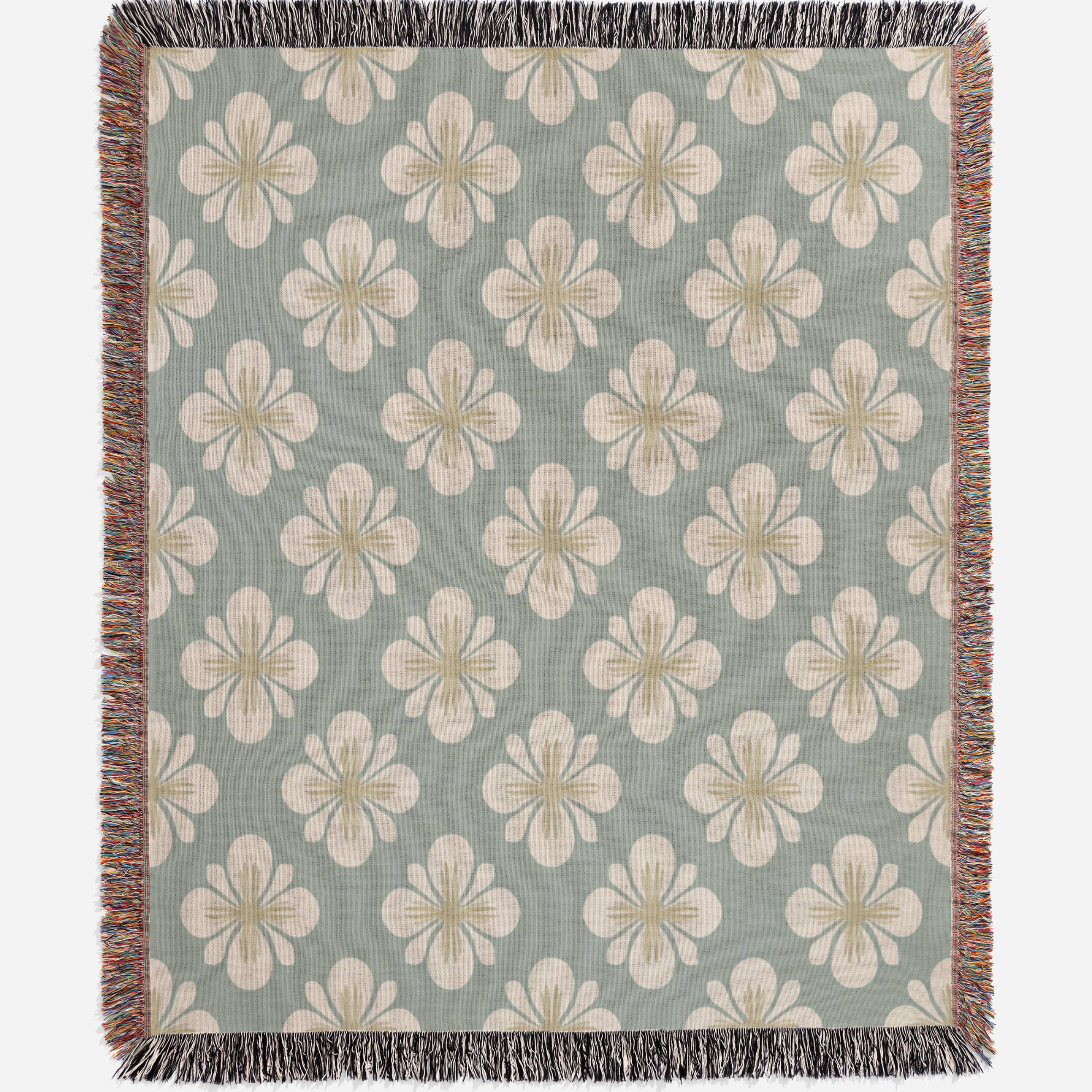 Nordic Blossom Woven Blanket