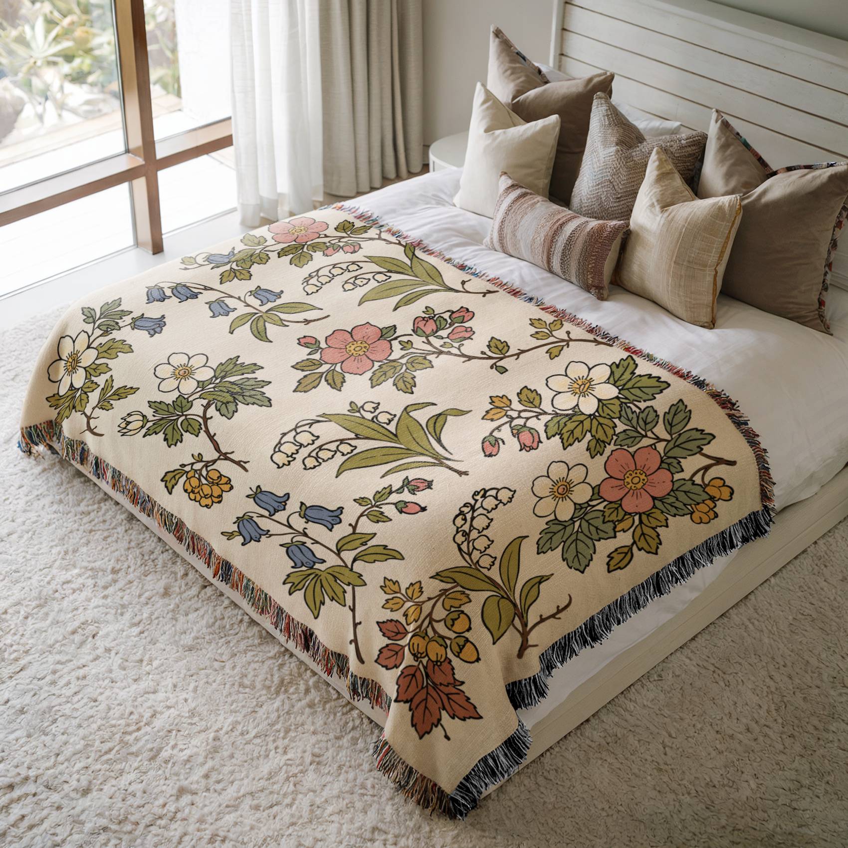 Scandinavian Meadow Woven Blanket