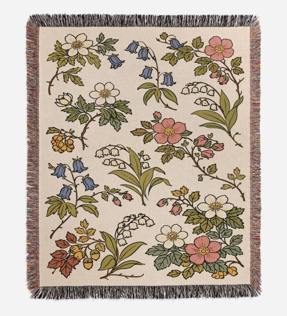 Scandinavian Meadow Woven Blanket