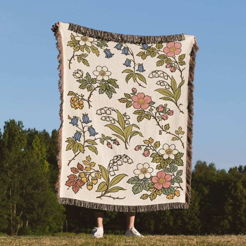 Scandinavian Meadow Woven Blanket