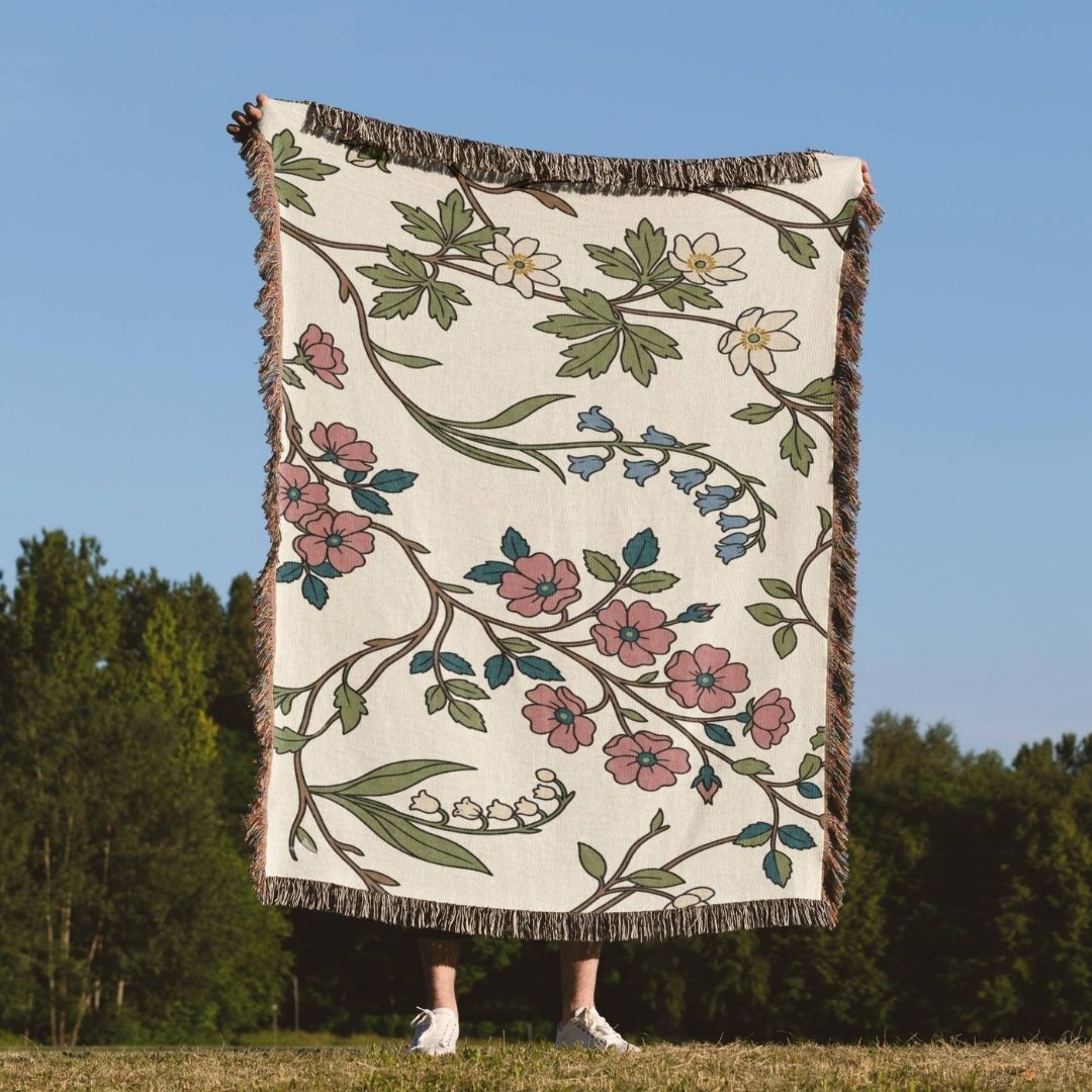 Garden Bloom Woven Blanket