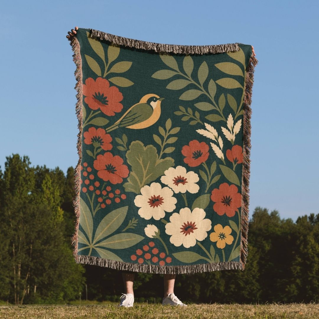 Forest Song Woven Blanket