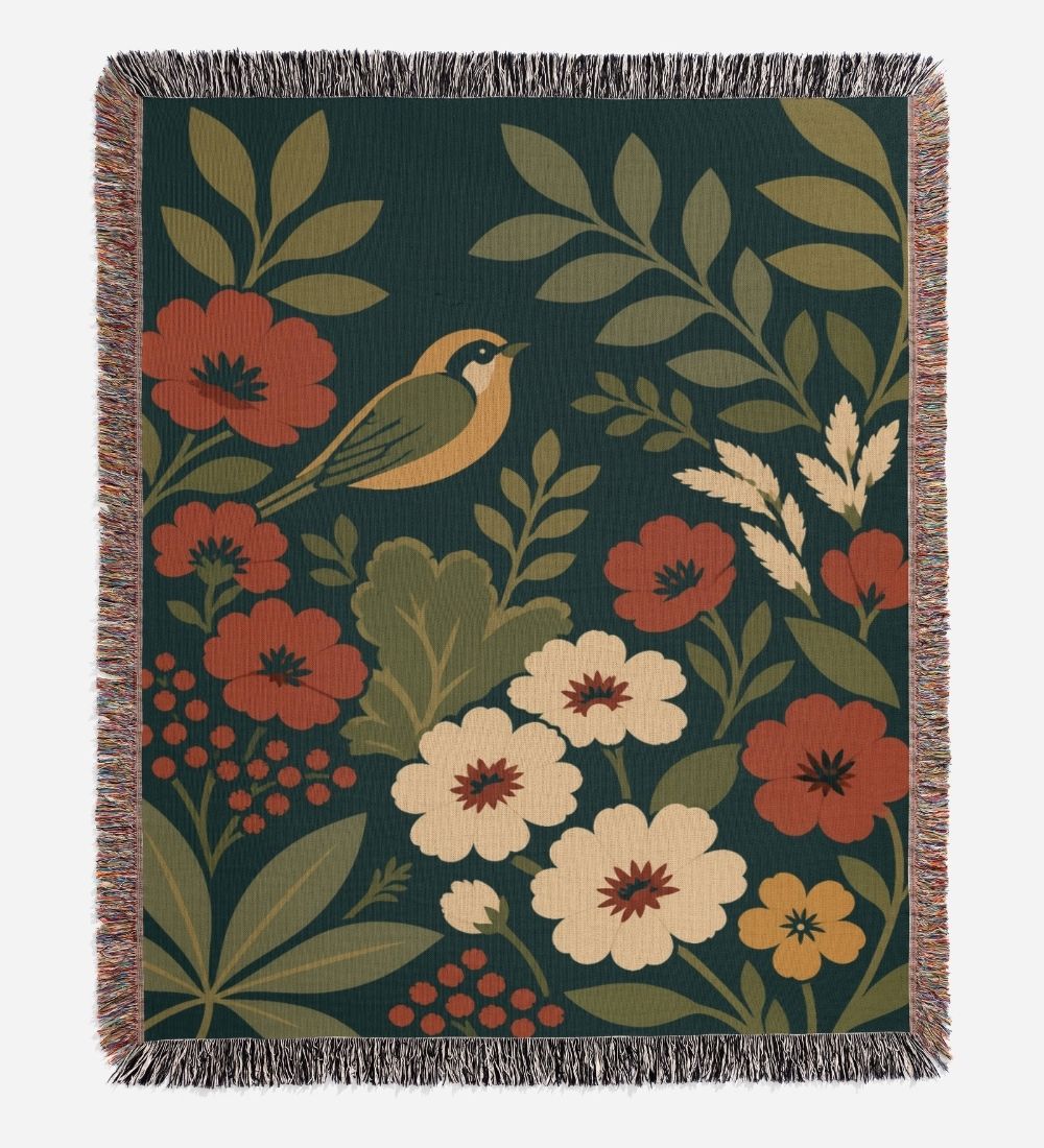 Forest Song Woven Blanket