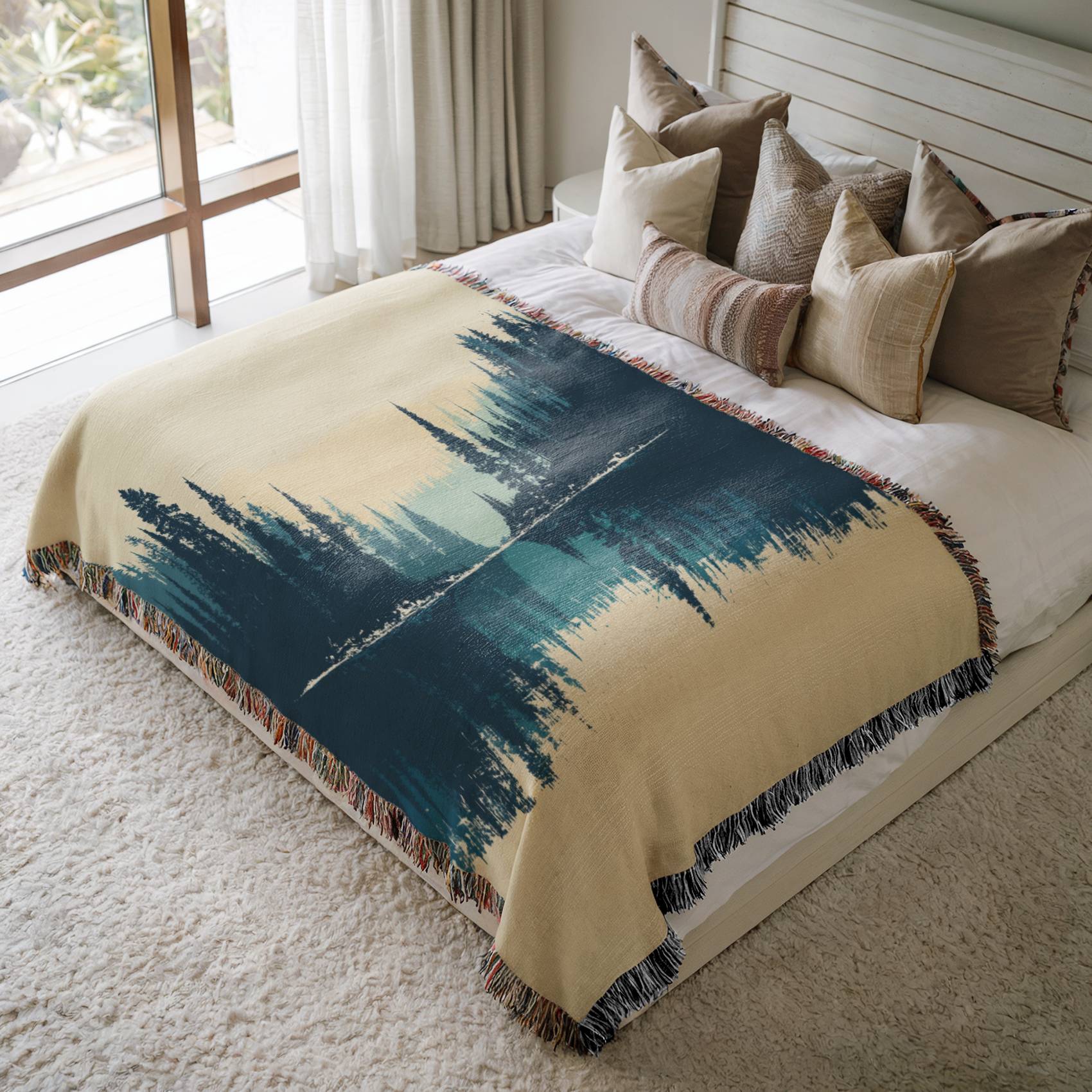 Forest Lake Woven Blanket