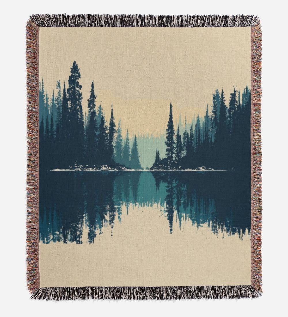 Forest Lake Woven Blanket