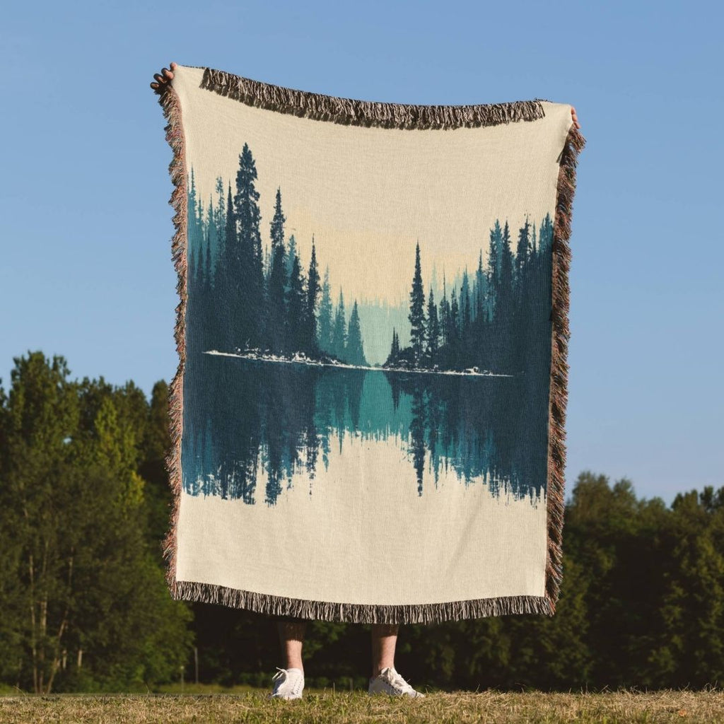 Forest Lake Woven Blanket