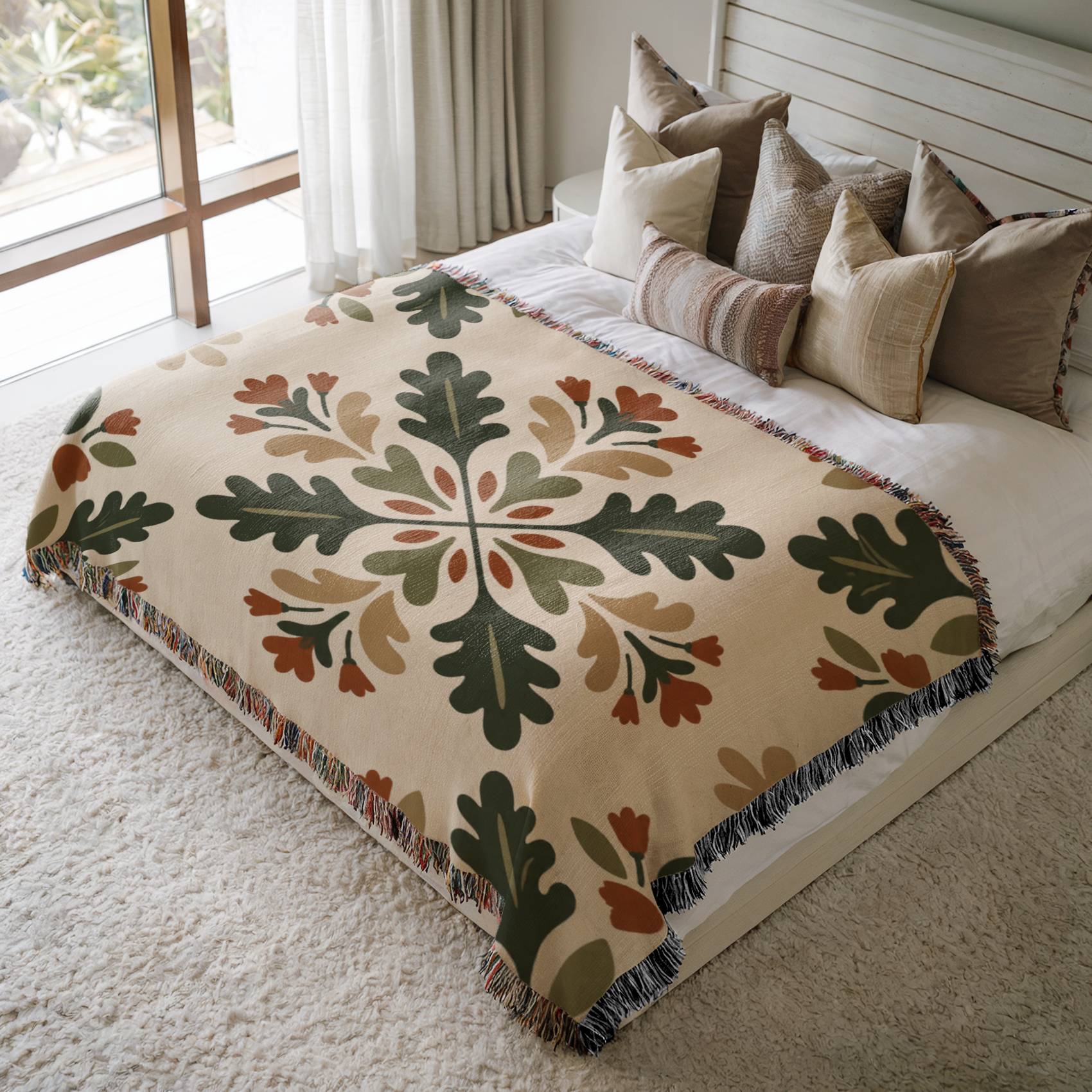 布団・毛布 JOURNAL STANDARD NORDIC BLANKET Nordic Folk Garden Woven Blanket | Havelli Nordic