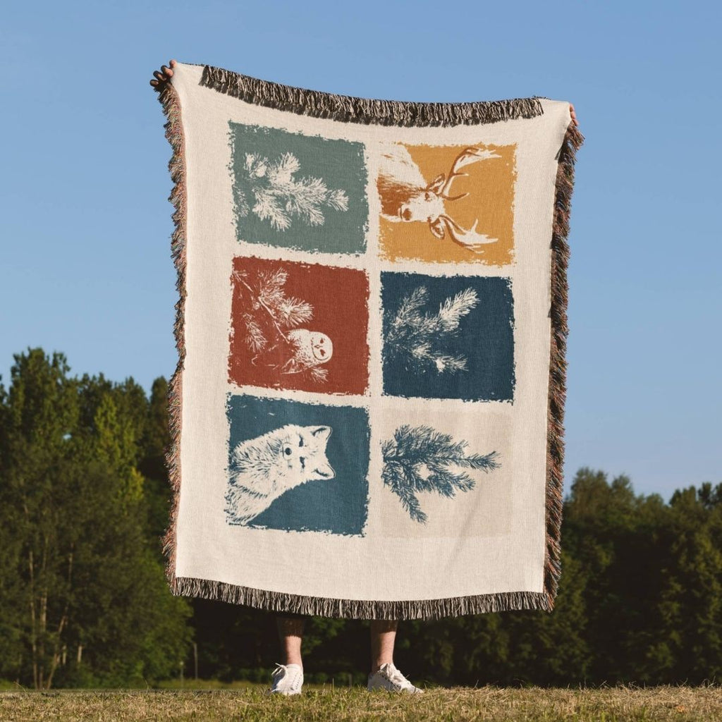 Nordic Wildlife Woven Blanket
