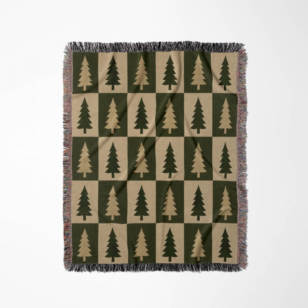 Pine Checker Woven Blanket