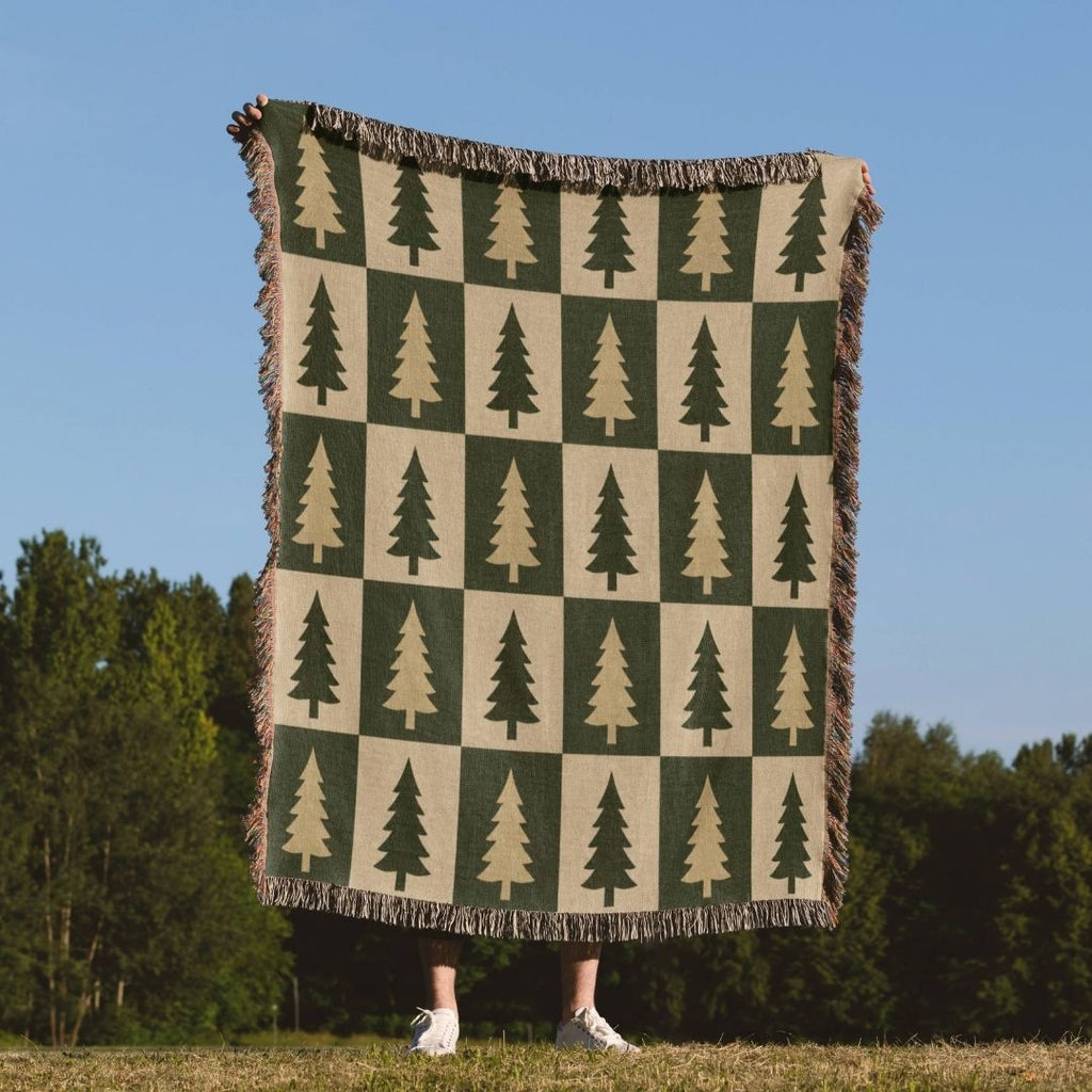Pine Checker Woven Blanket