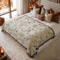 Pumpkin Damask Woven Blanket