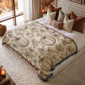 Pumpkin Vine Woven Blanket