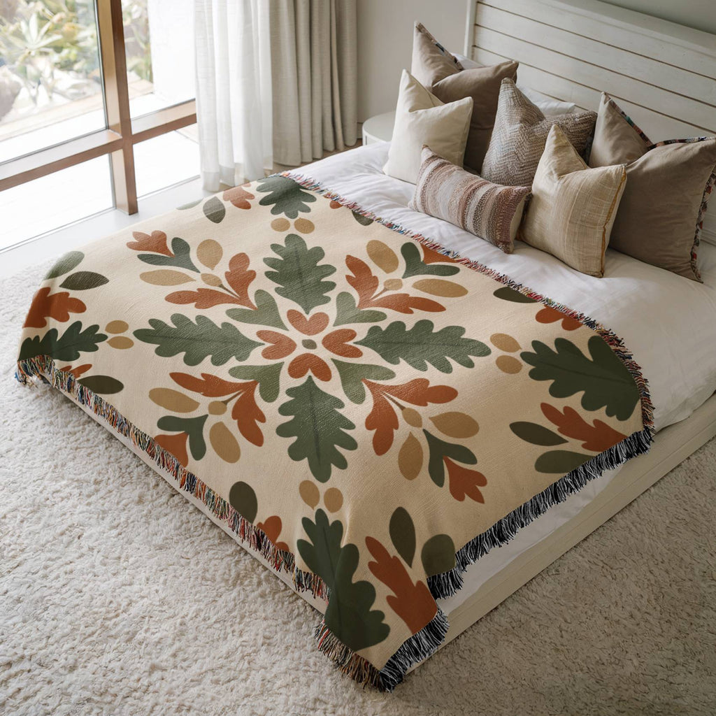 Forest Medallion Woven Blanket