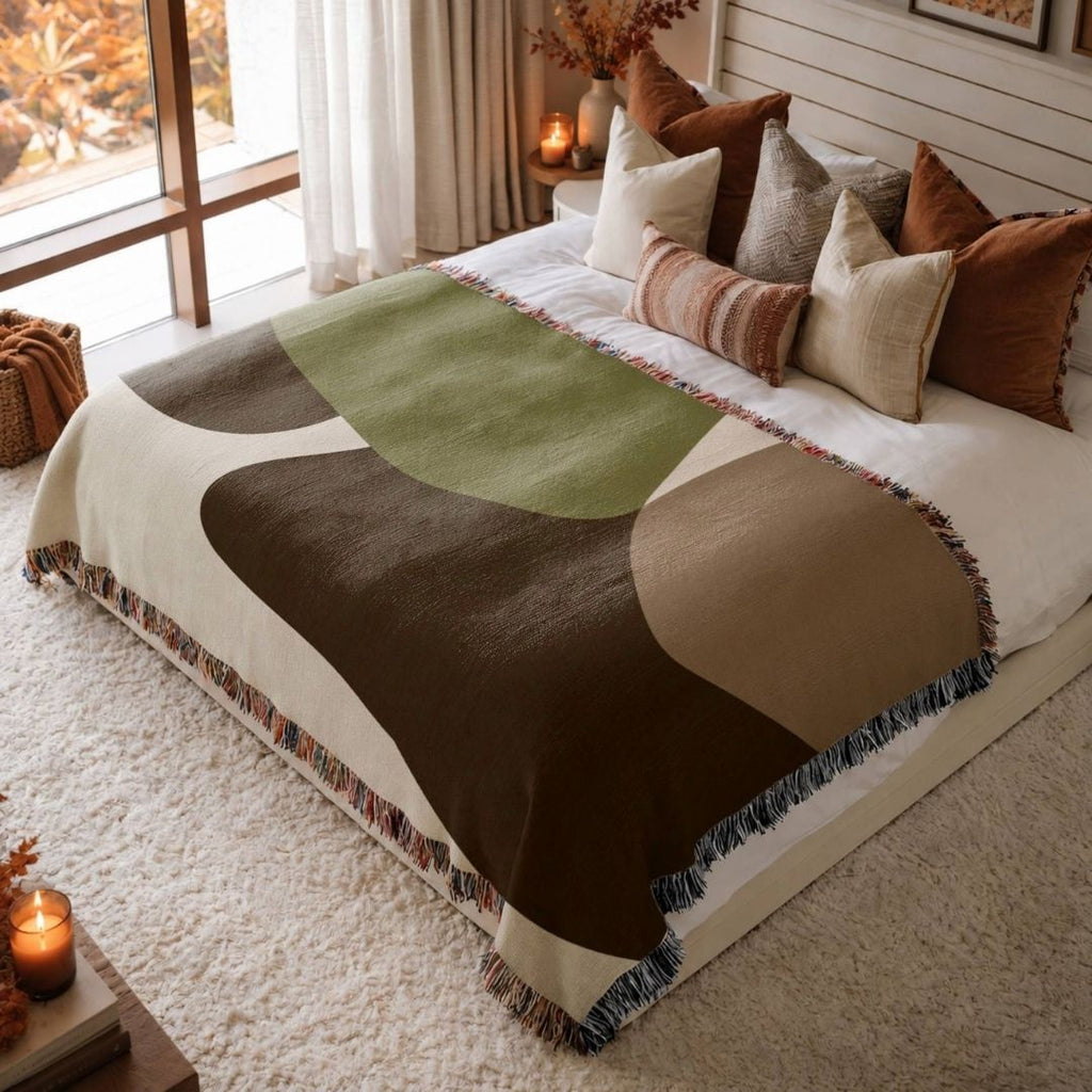 Umber Hollow Woven Blanket