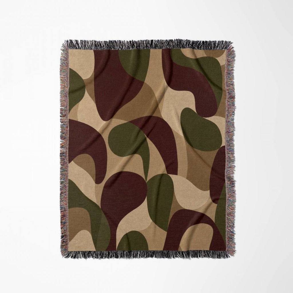 Woodland Camo Woven Blanket