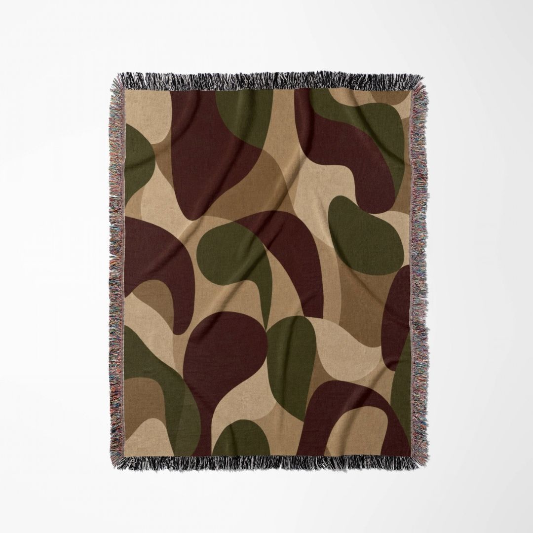 Woodland Camo Woven Blanket