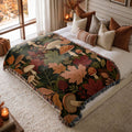 Woodland Mushroom Woven Blanket