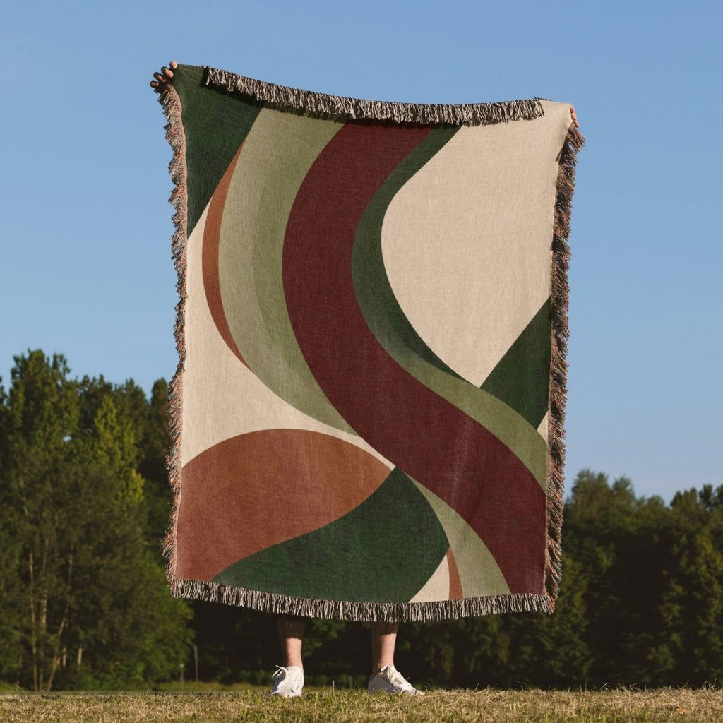 Ribbon Current Woven Blanket