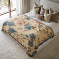 Vintage Peony Woven Blanket