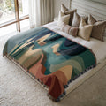 Nordic Coastal Surge Woven Blanket