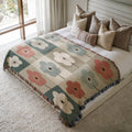 Retro Bloom Woven Blanket