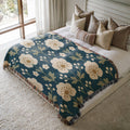 Folk Floral Woven Blanket