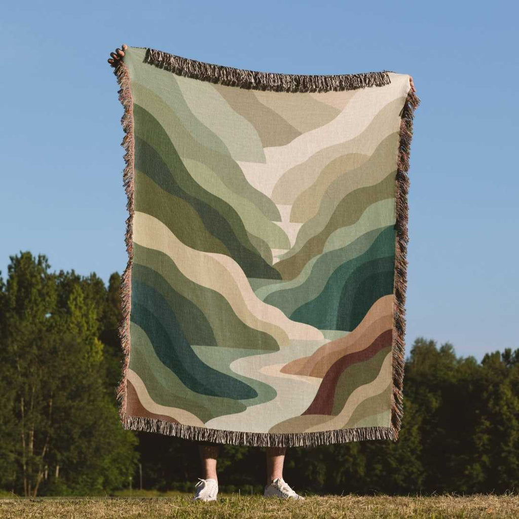 Scandinavian Autumn Ridge Woven Blanket