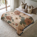 Scandinavian Folk Tulip Woven Blanket