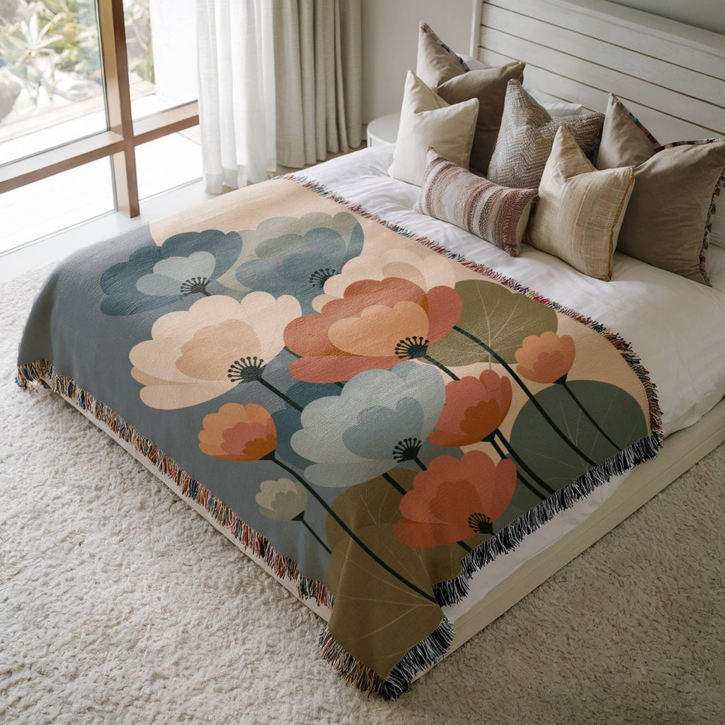 Scandinavian Garden Stripe Woven Blanket