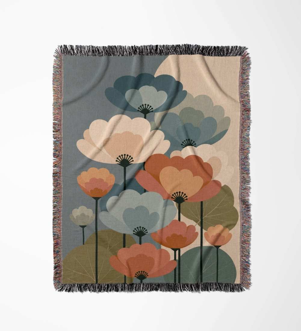Scandinavian Garden Stripe Woven Blanket