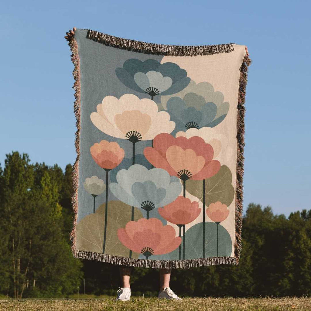 Scandinavian Garden Stripe Woven Blanket