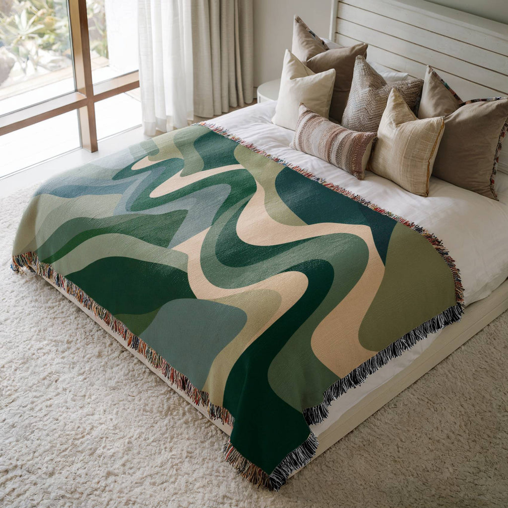 Scandinavian Valley Current Woven Blanket