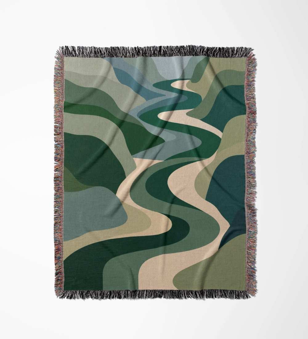Scandinavian Valley Current Woven Blanket