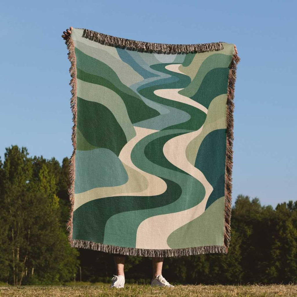 Scandinavian Valley Current Woven Blanket