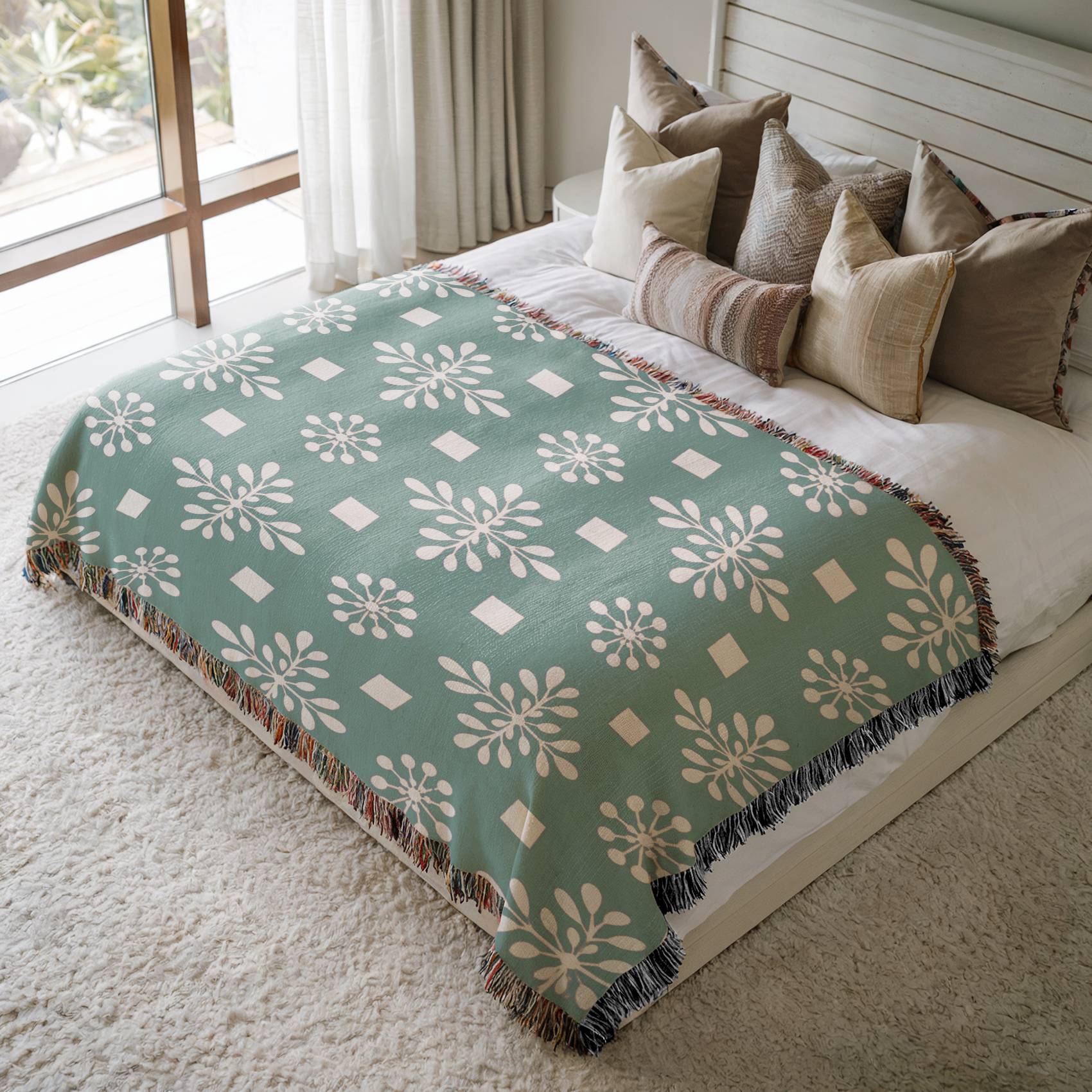Nordic Snowfall Woven Blanket
